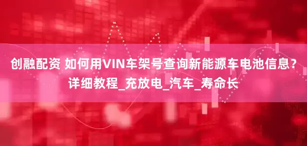 创融配资 如何用VIN车架号查询新能源车电池信息？详细教程_充放电_汽车_寿命长